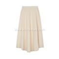 Women's Knitted Elastic Waist Pleated Wide Skirt